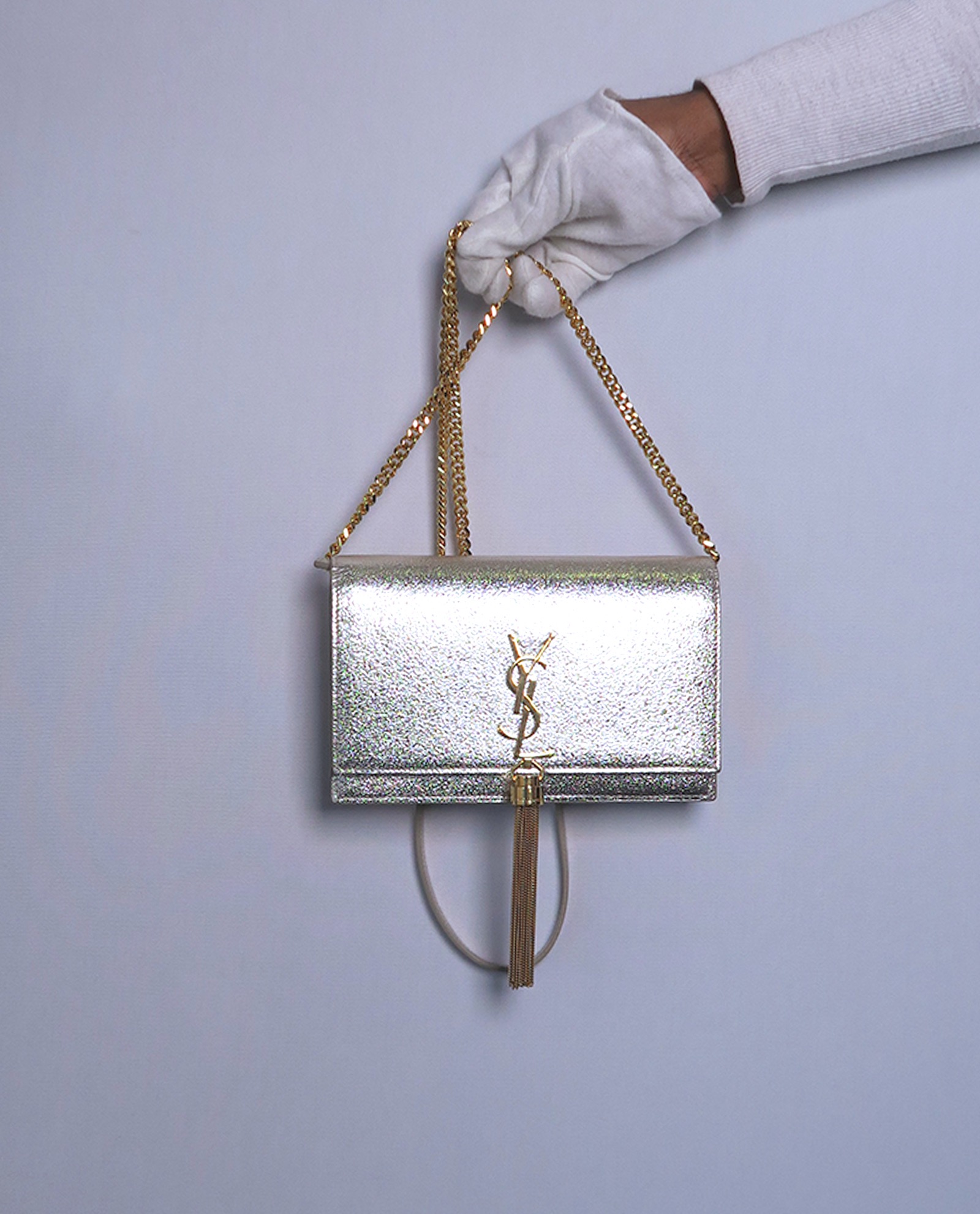 Ysl tassel wallet on sales chain